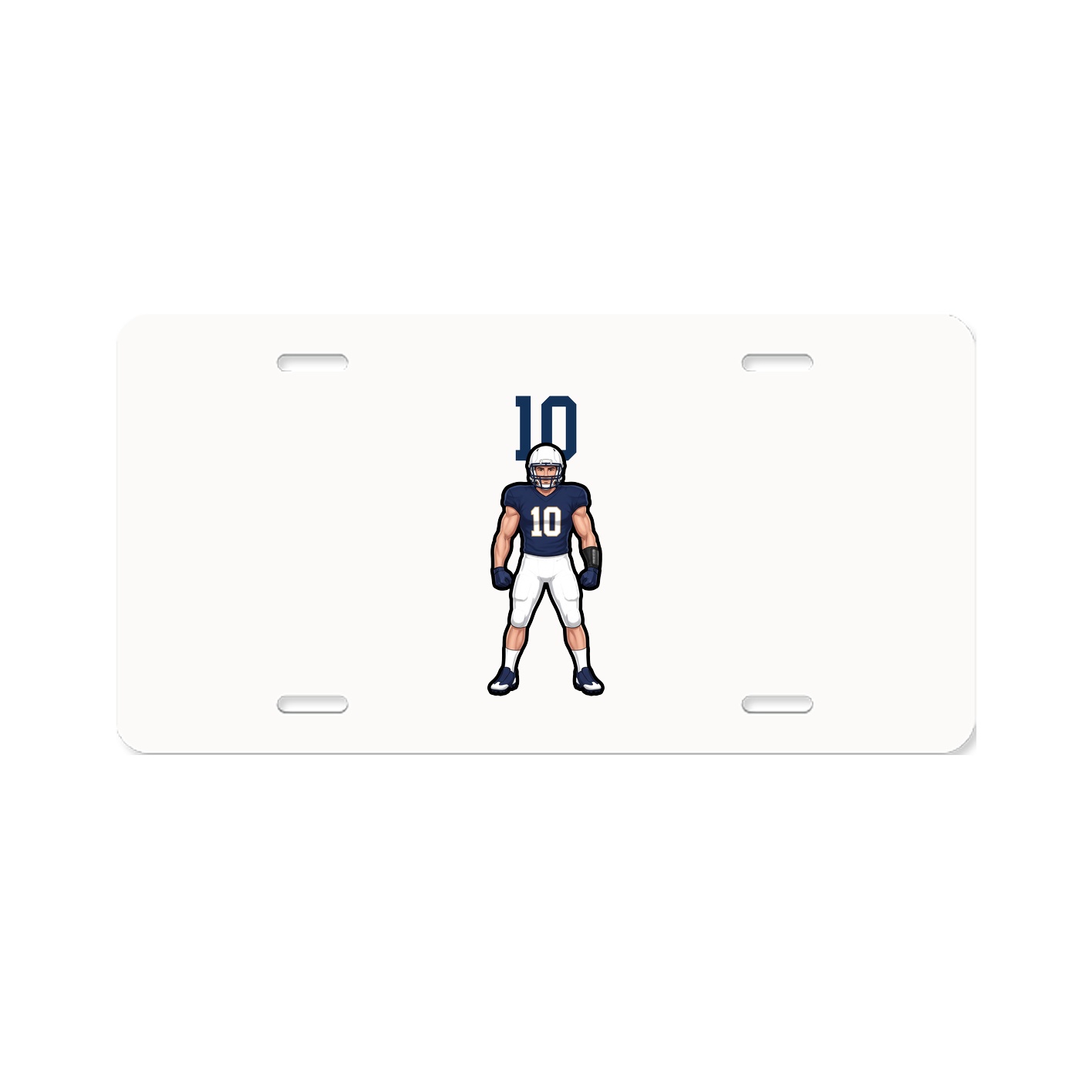 License Plate — Number Top in Classic