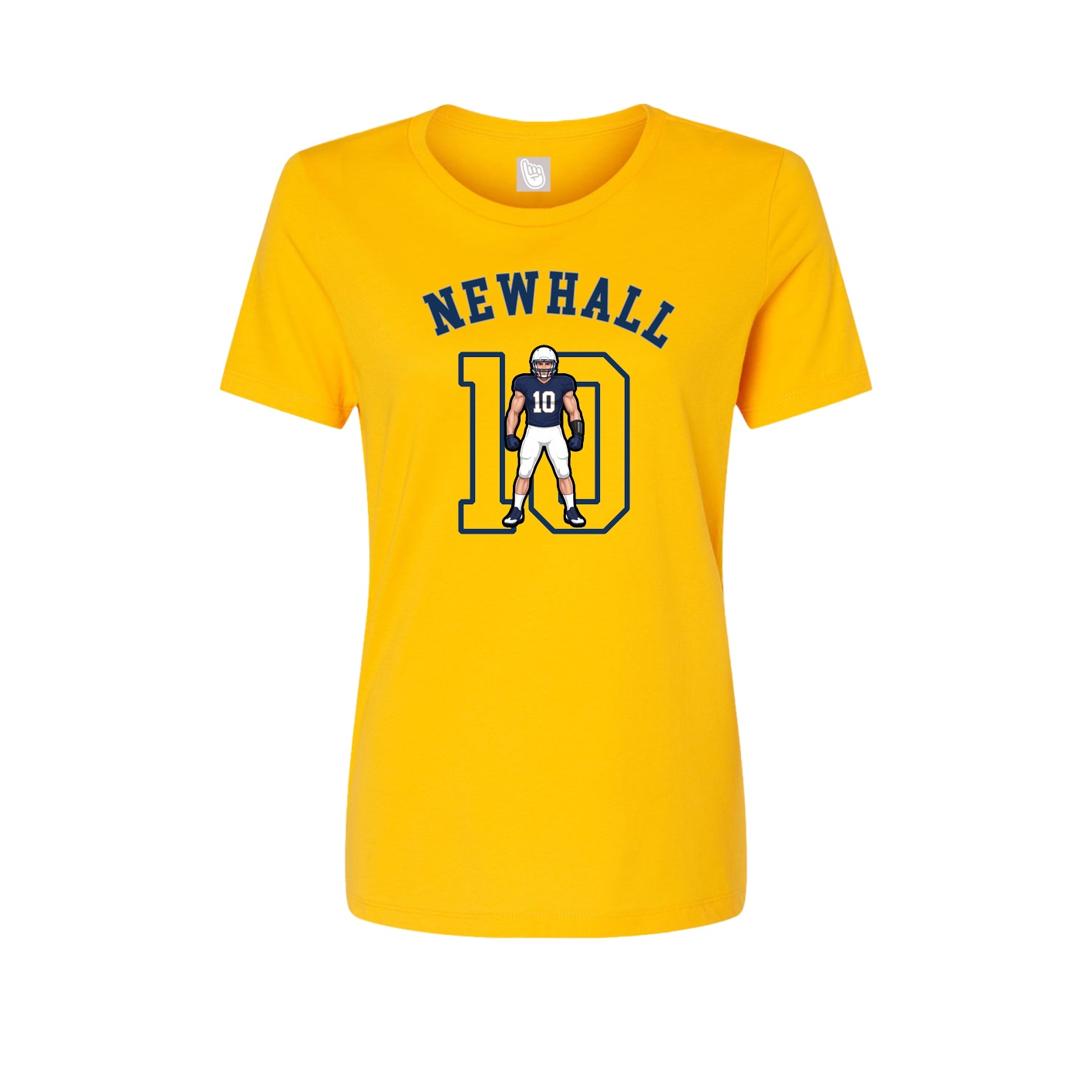 Fitted Women's Tee — Shirsey Arch in Gold