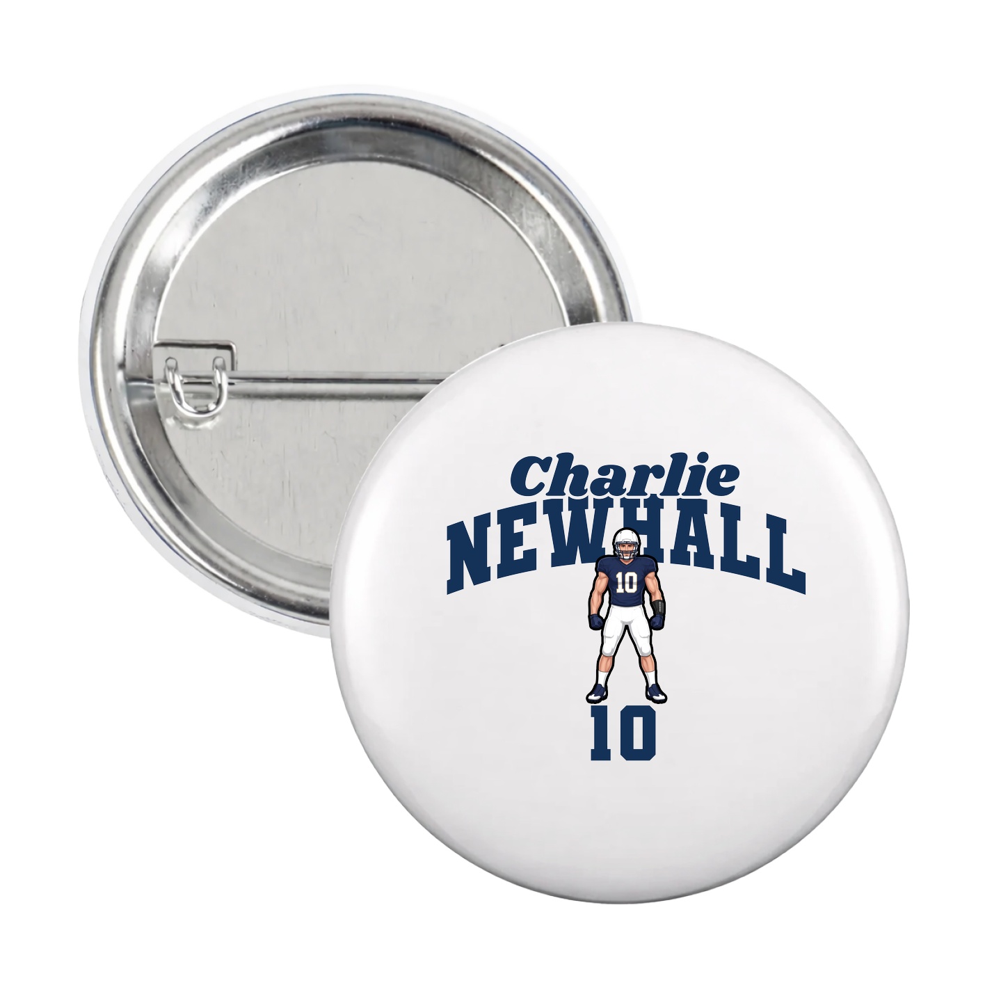 Game Day Button — Signature Arch in White