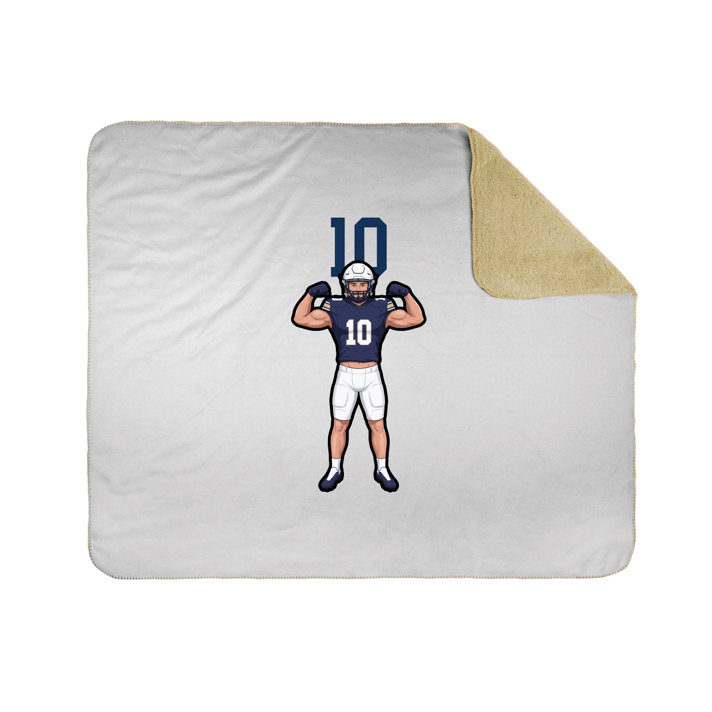 Throw Blanket — Number Top in White