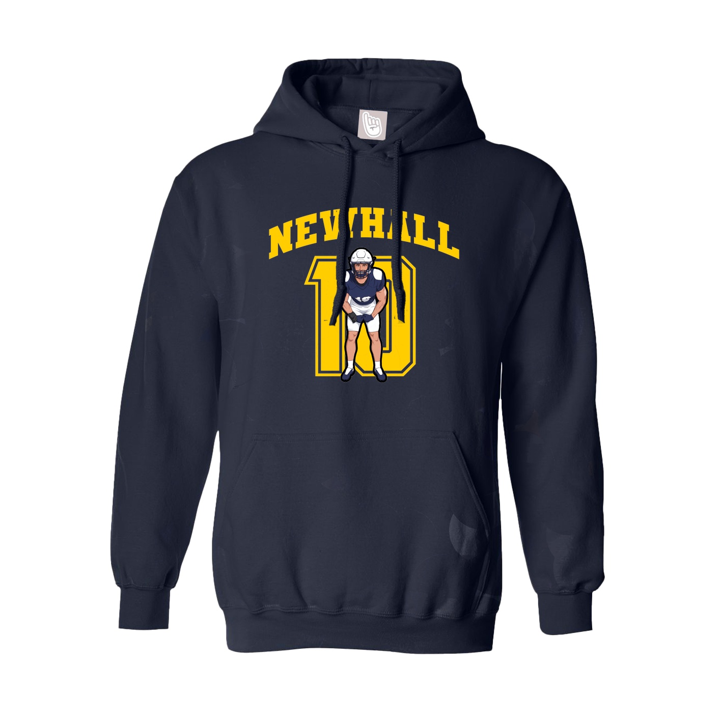 Youth Hoodie — Number in Navy