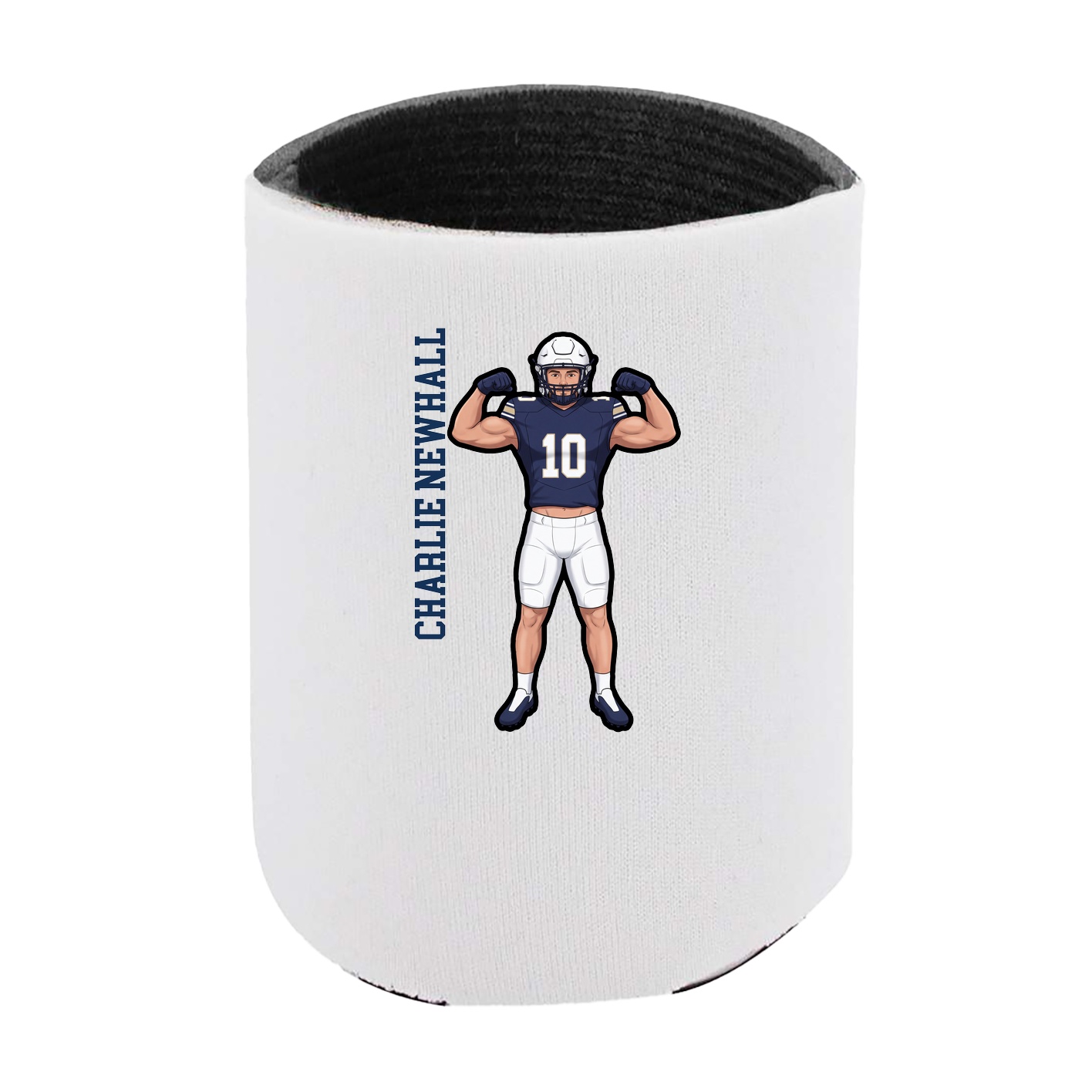 Can Holder — Name Vertical in White