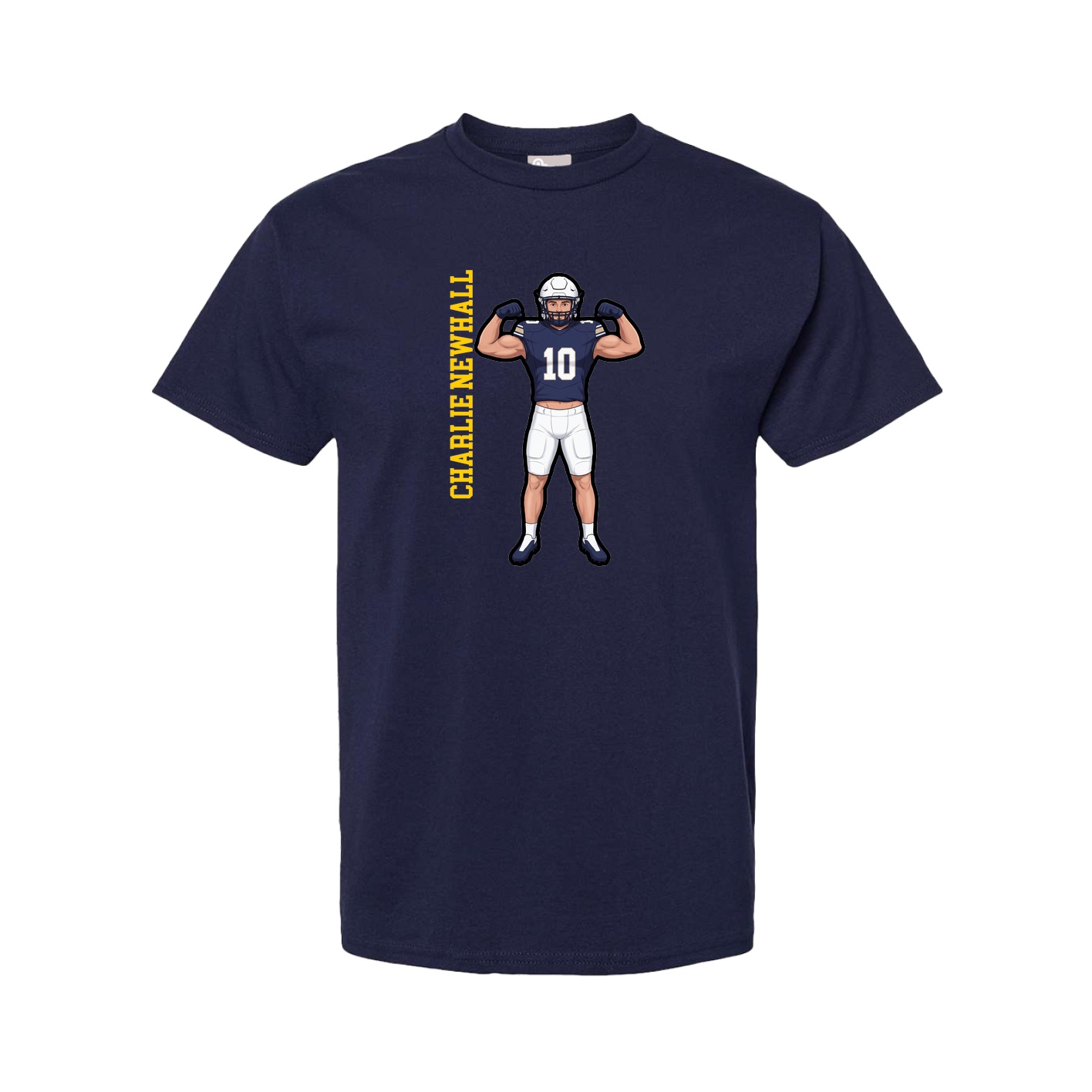 Youth Tee — Name Vertical in Navy