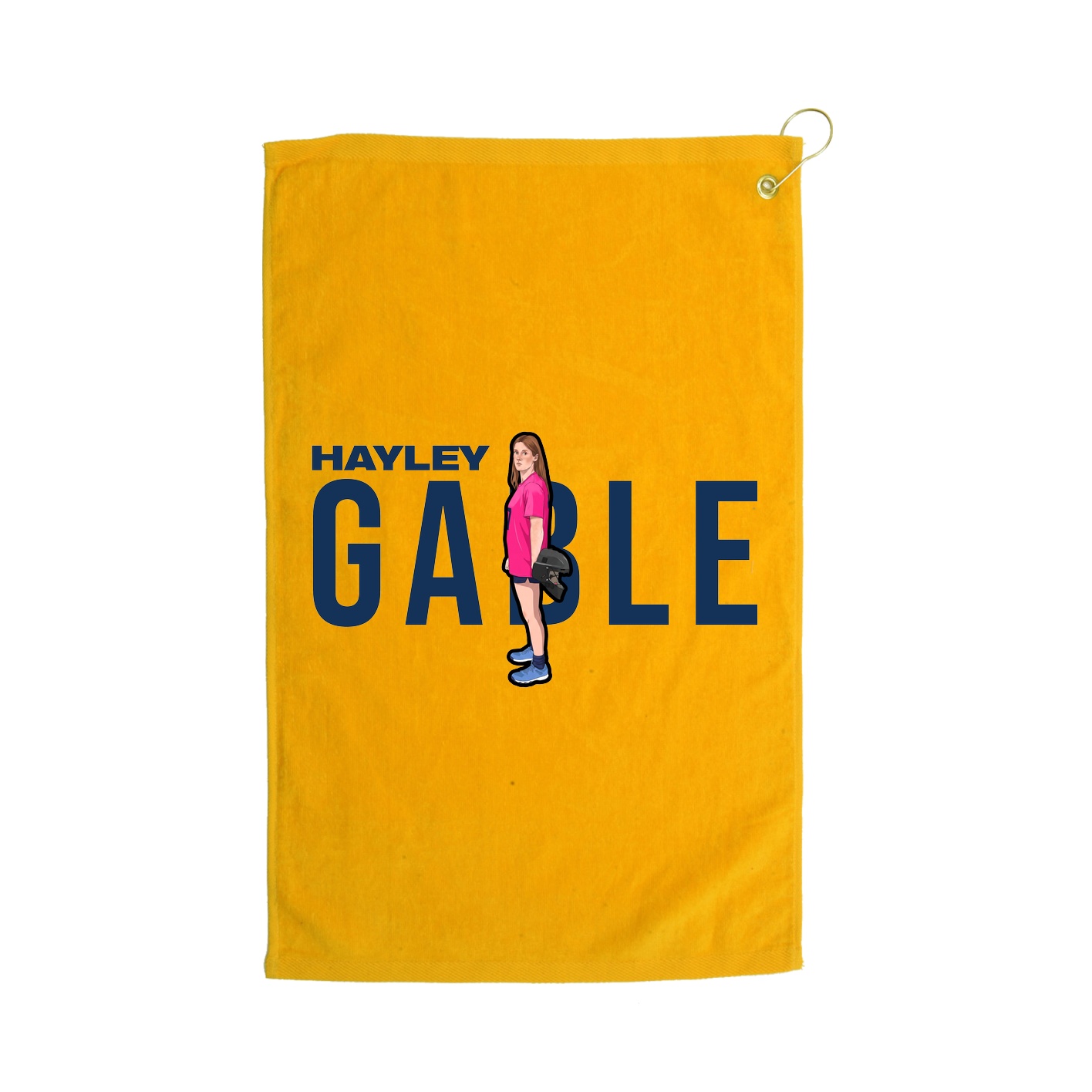Golf Towel — Player Name in Gold