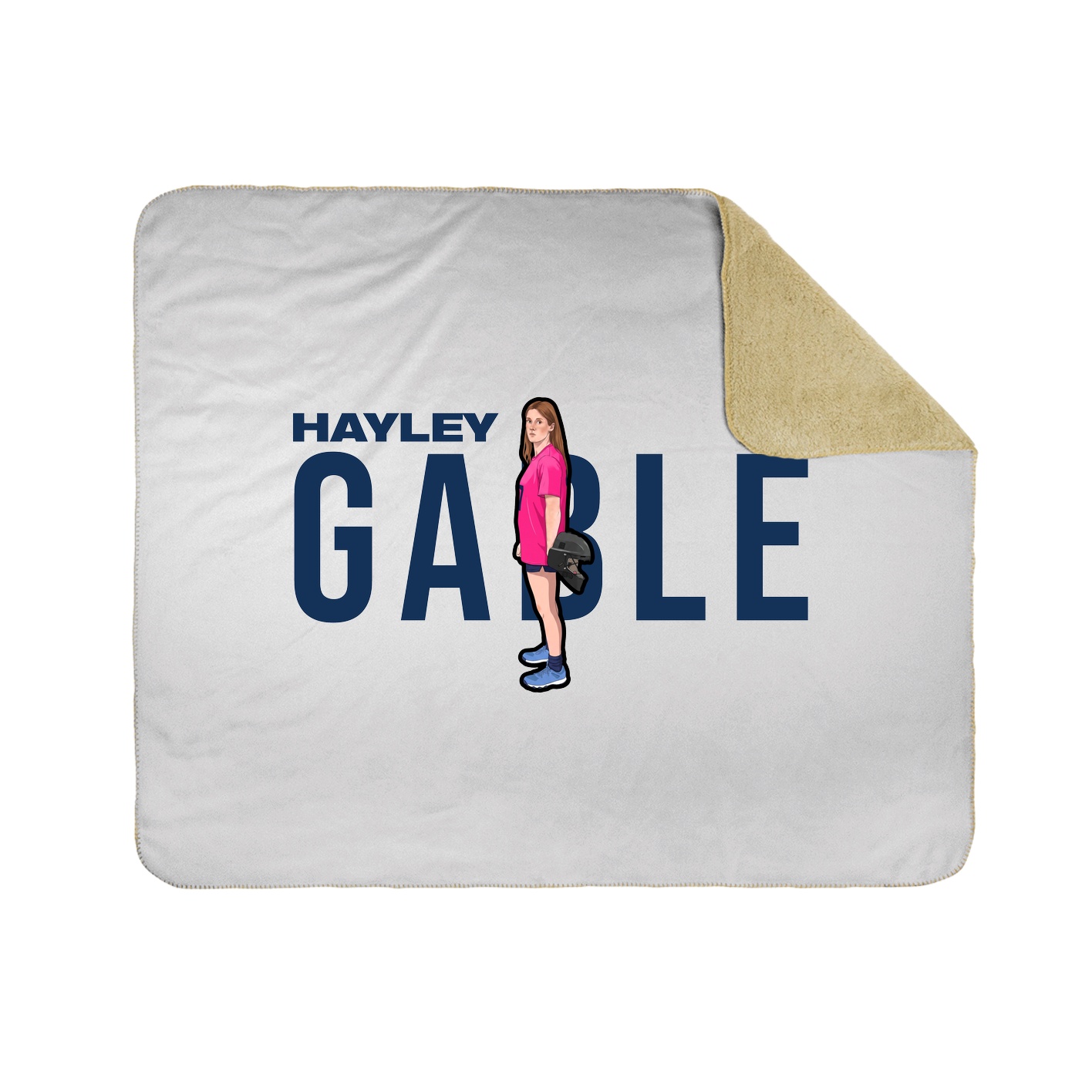 Throw Blanket — Player Name in White