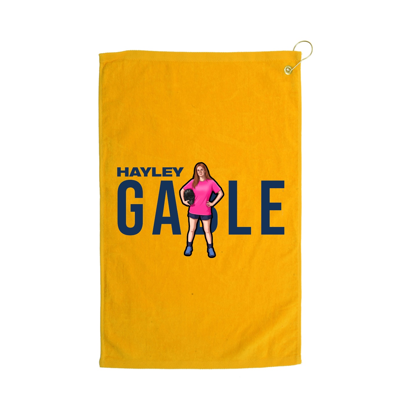 Golf Towel — Player Name in Gold