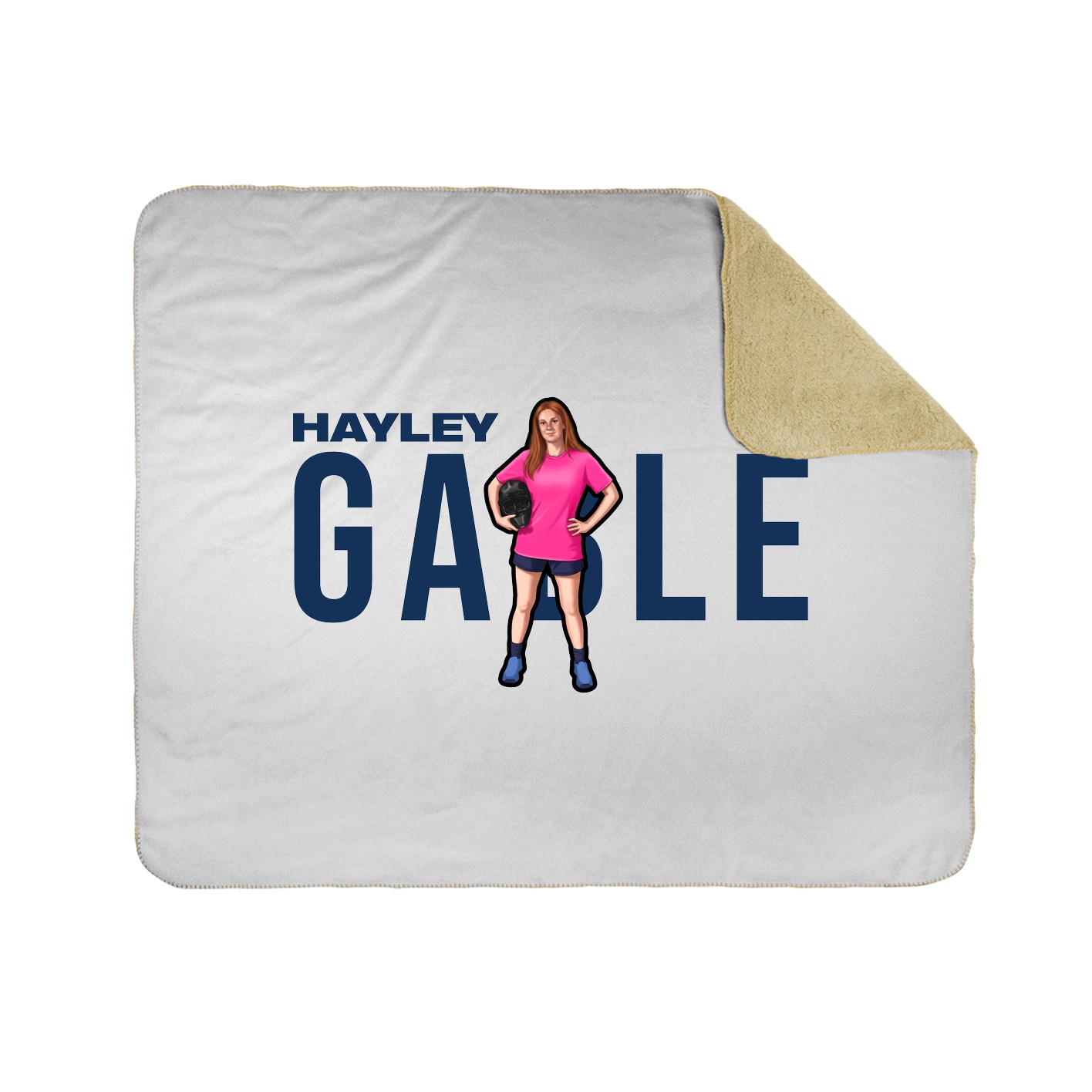 Throw Blanket — Player Name in White