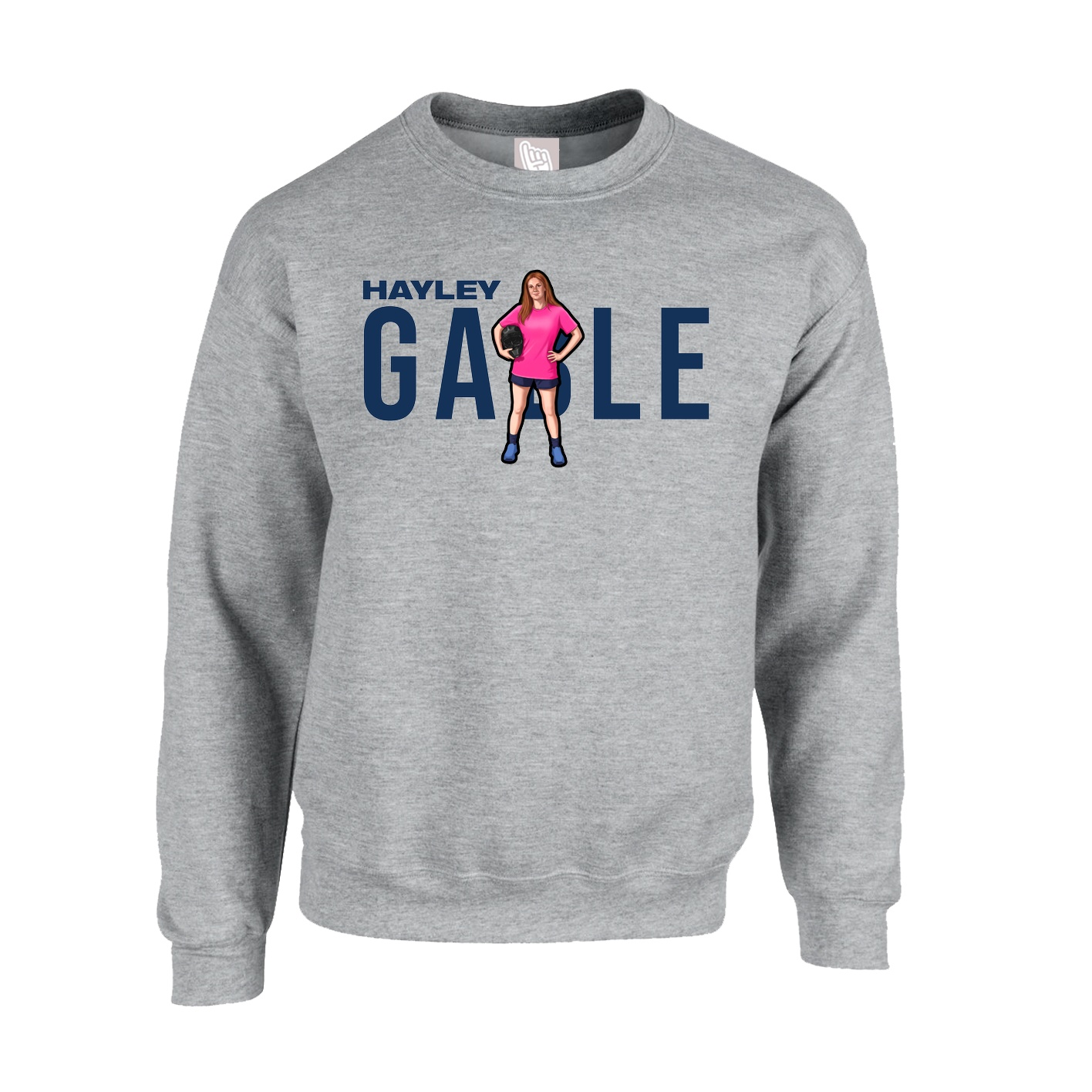Fleece Crew — Player Name in Grey
