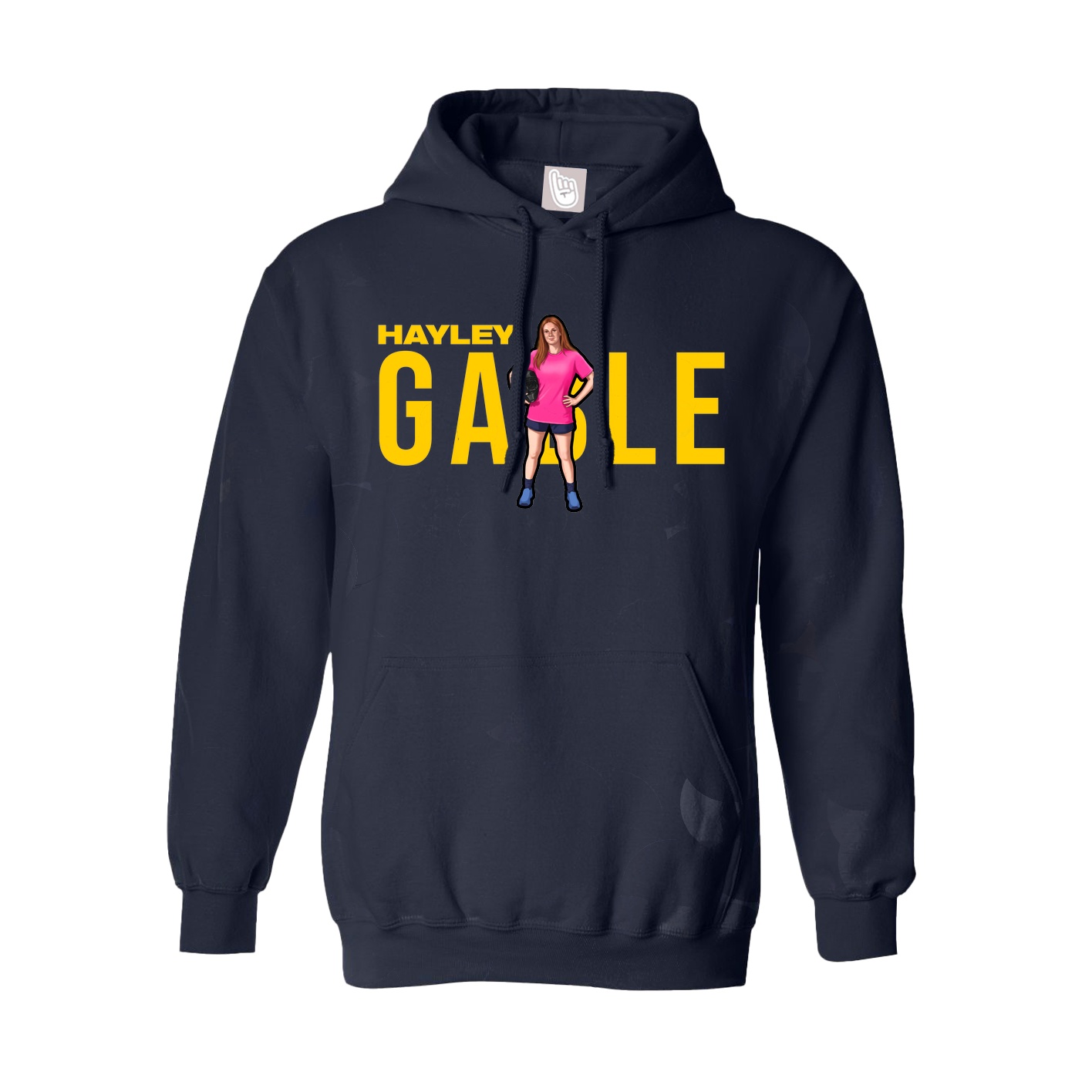 Youth Hoodie — Player Name in Navy
