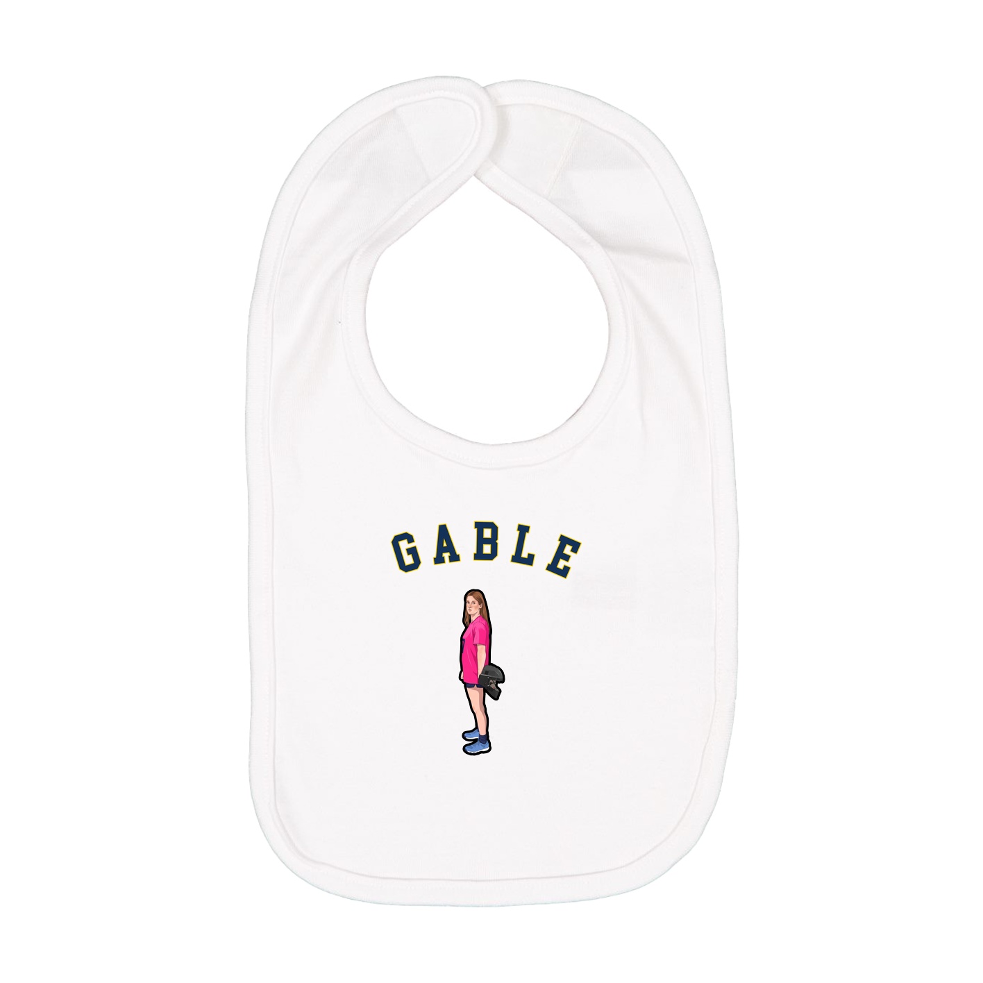 Infant Bib — Shirsey Arch in White