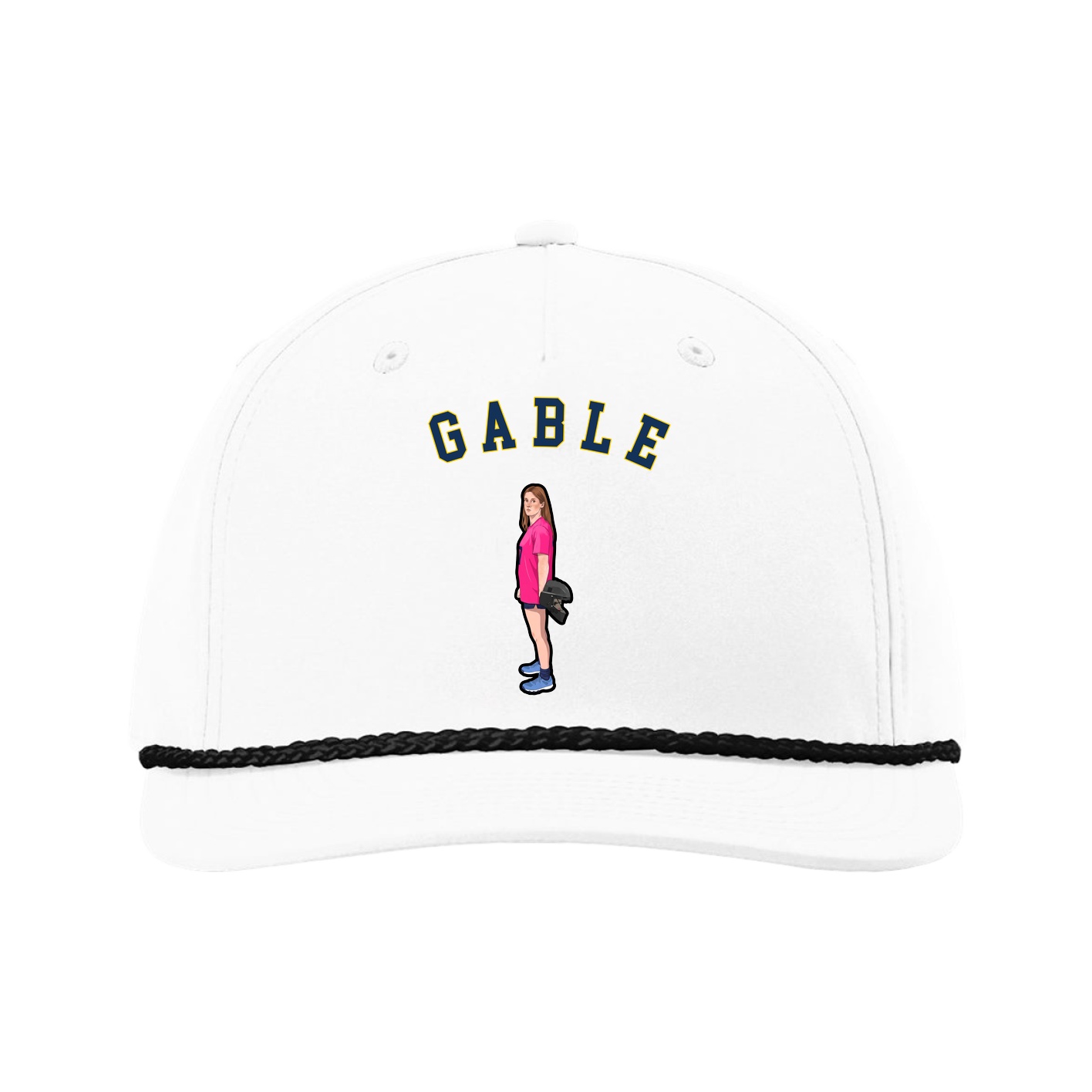 Five-Panel Classic Rope Cap — Shirsey Arch in White
