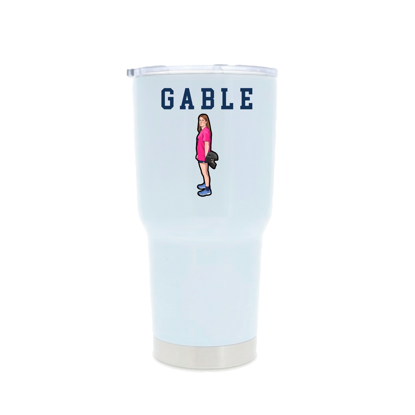 30oz Stainless Steel Tumbler — Shirsey in White