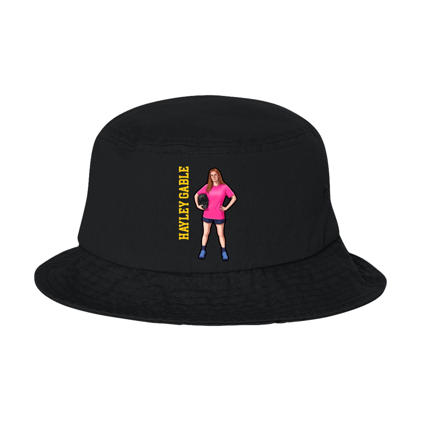 Bucket Cap — Name Vertical in Black