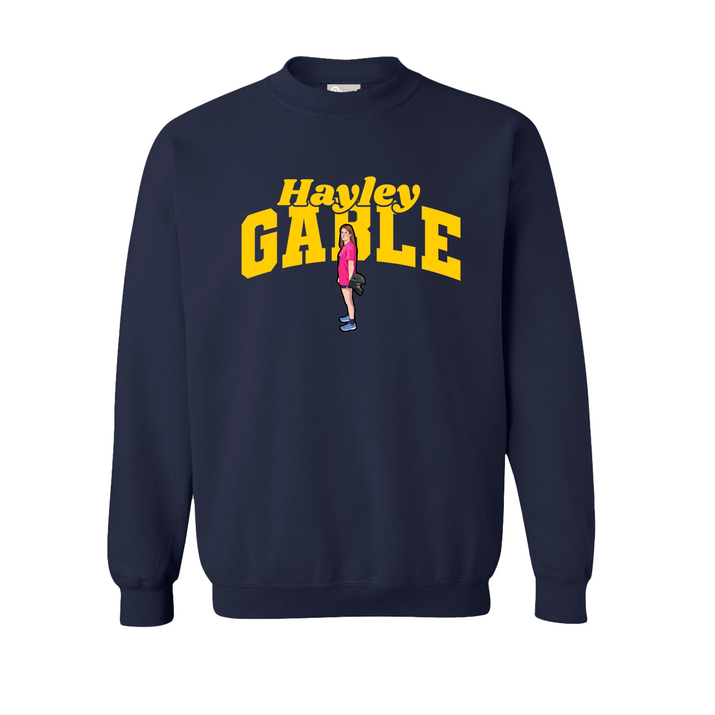 Fleece Crew — Signature Arch in Navy