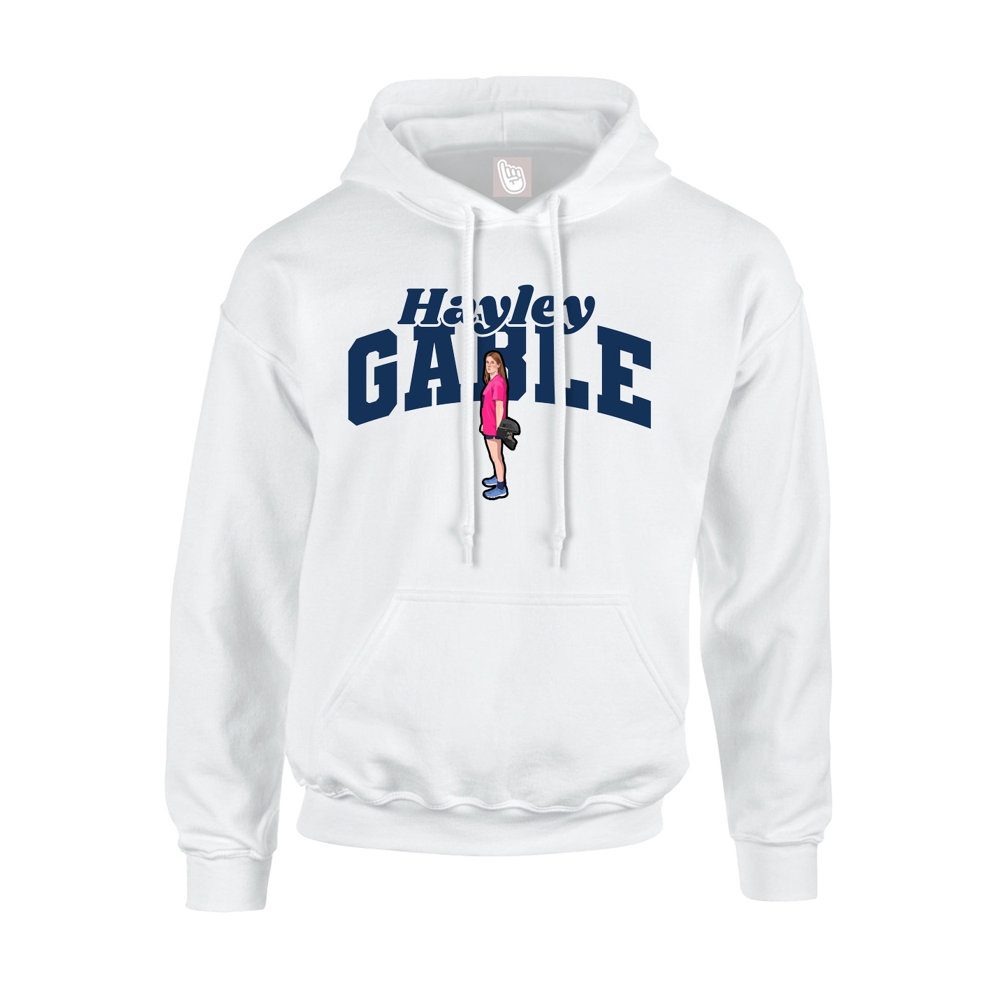 Youth Hoodie — Signature Arch in White