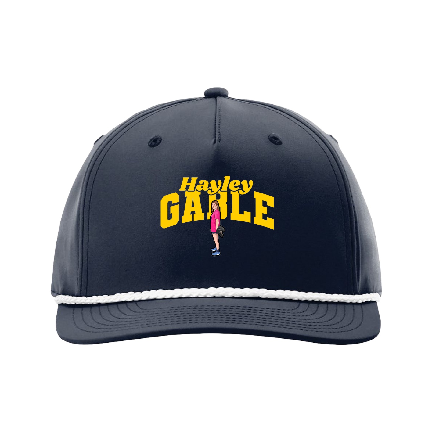 Five-Panel Classic Rope Cap — Signature Arch in Navy
