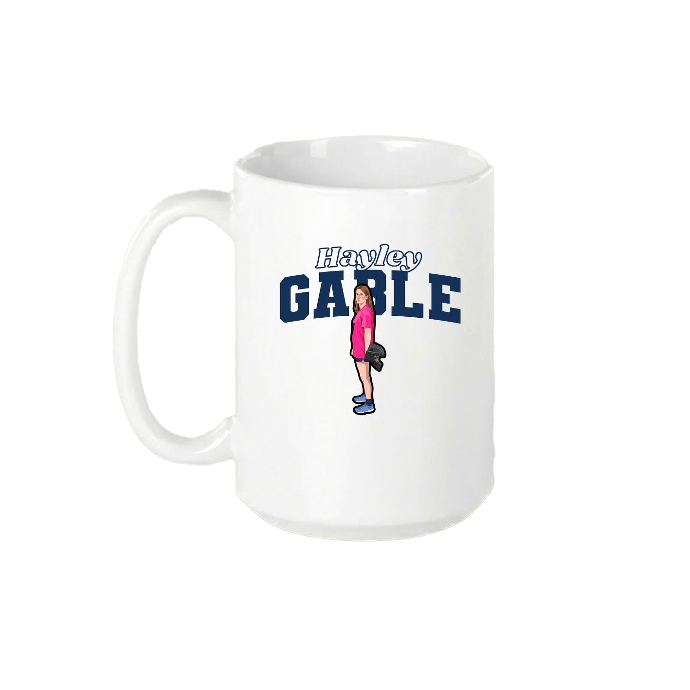 15oz Coffee Mug — Name Arch in White
