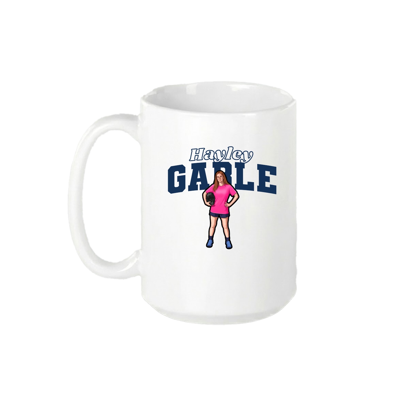 15oz Coffee Mug — Name Arch in White