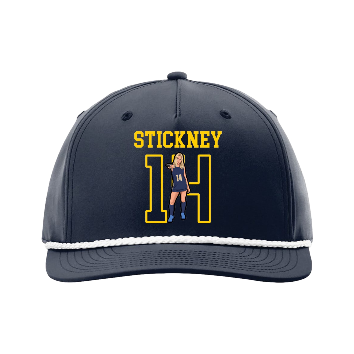 Five-Panel Classic Rope Cap — Shirsey in Navy