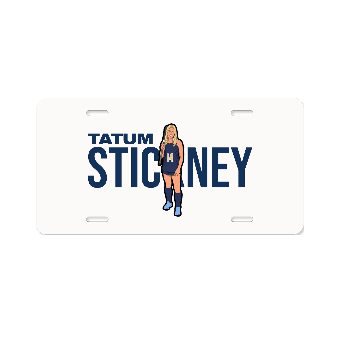 License Plate — Player Name in Classic