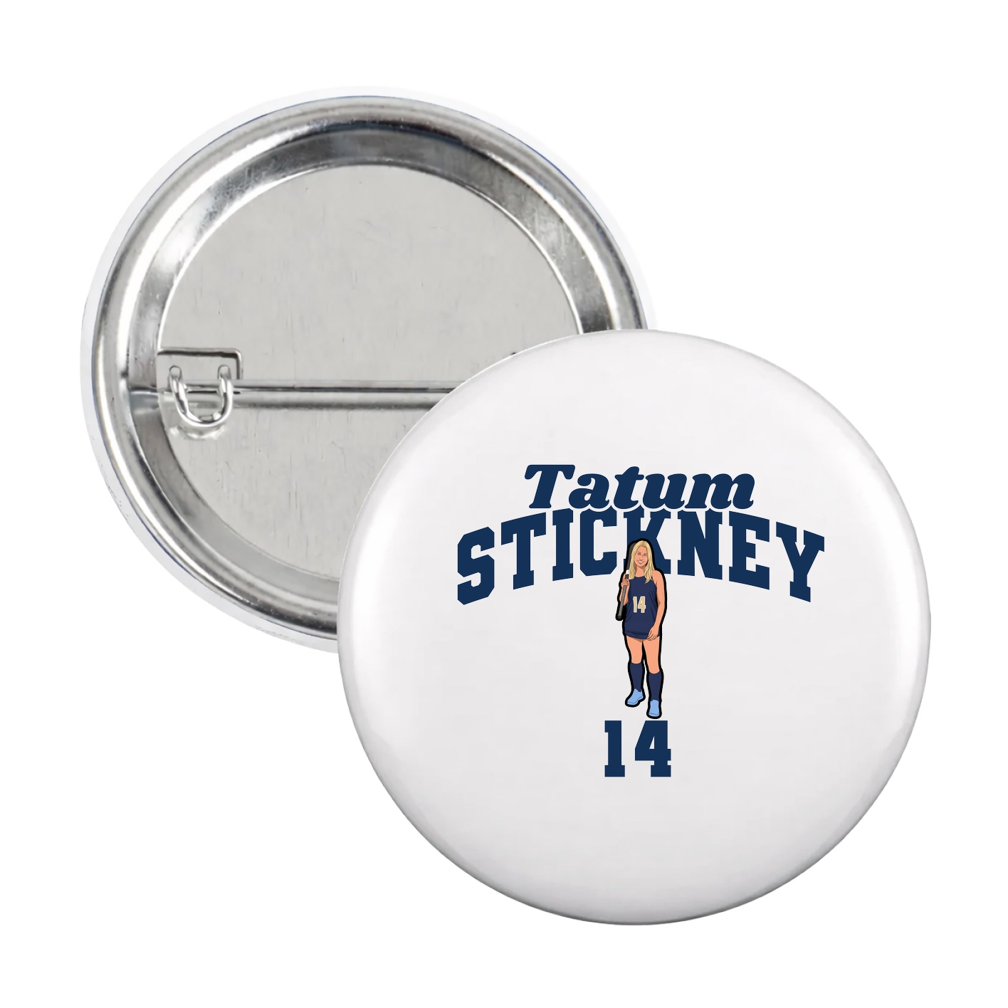 Game Day Button — Signature Arch in White