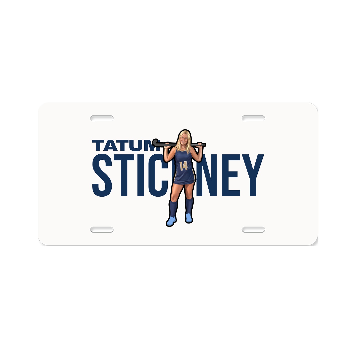 License Plate — Player Name in Classic