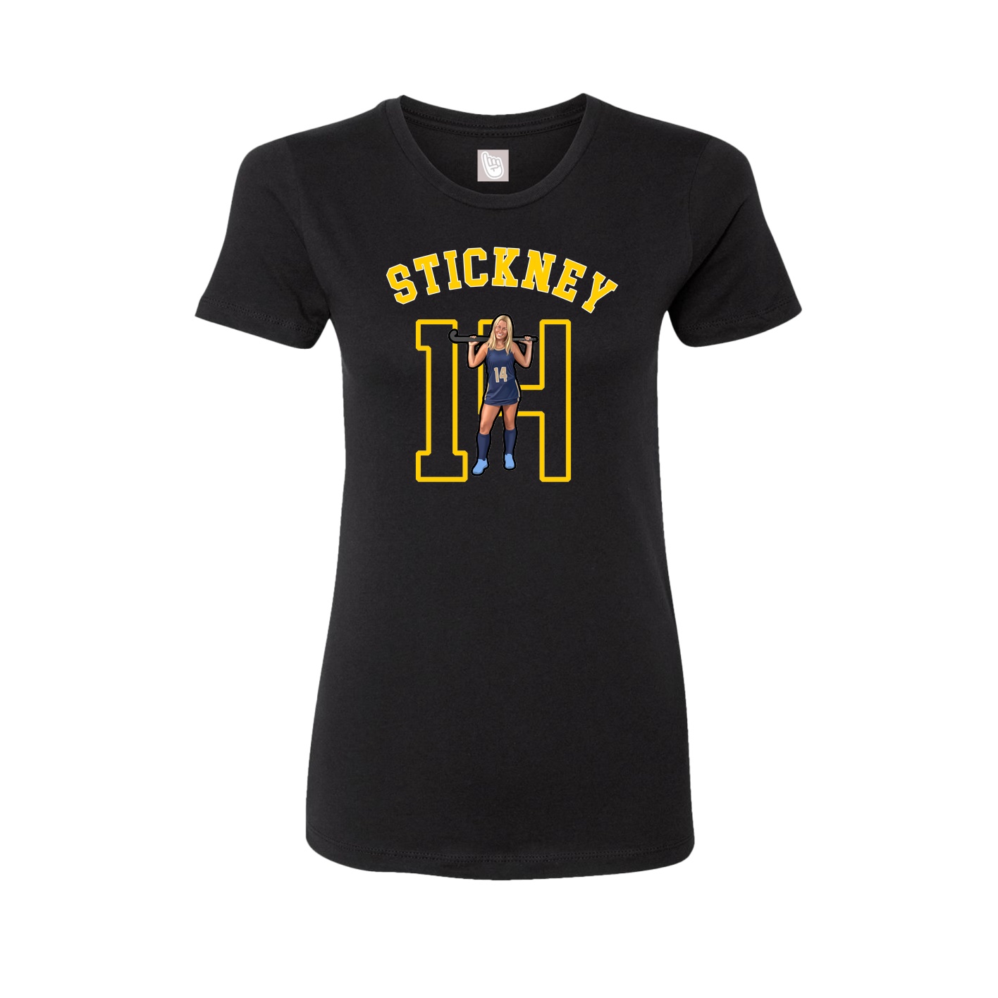 Fitted Women's Tee — Shirsey Arch in Black