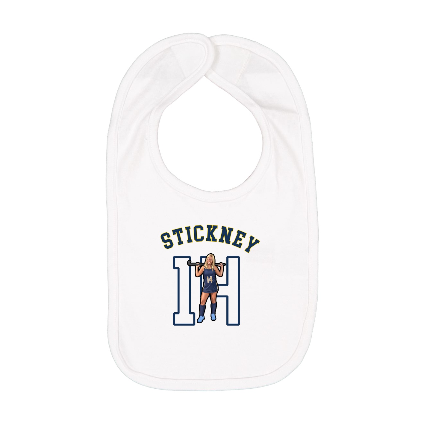 Infant Bib — Shirsey Arch in White