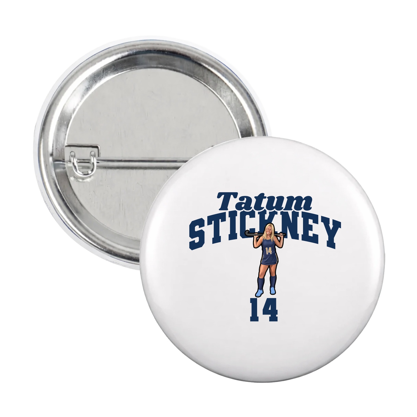 Game Day Button — Signature Arch in White