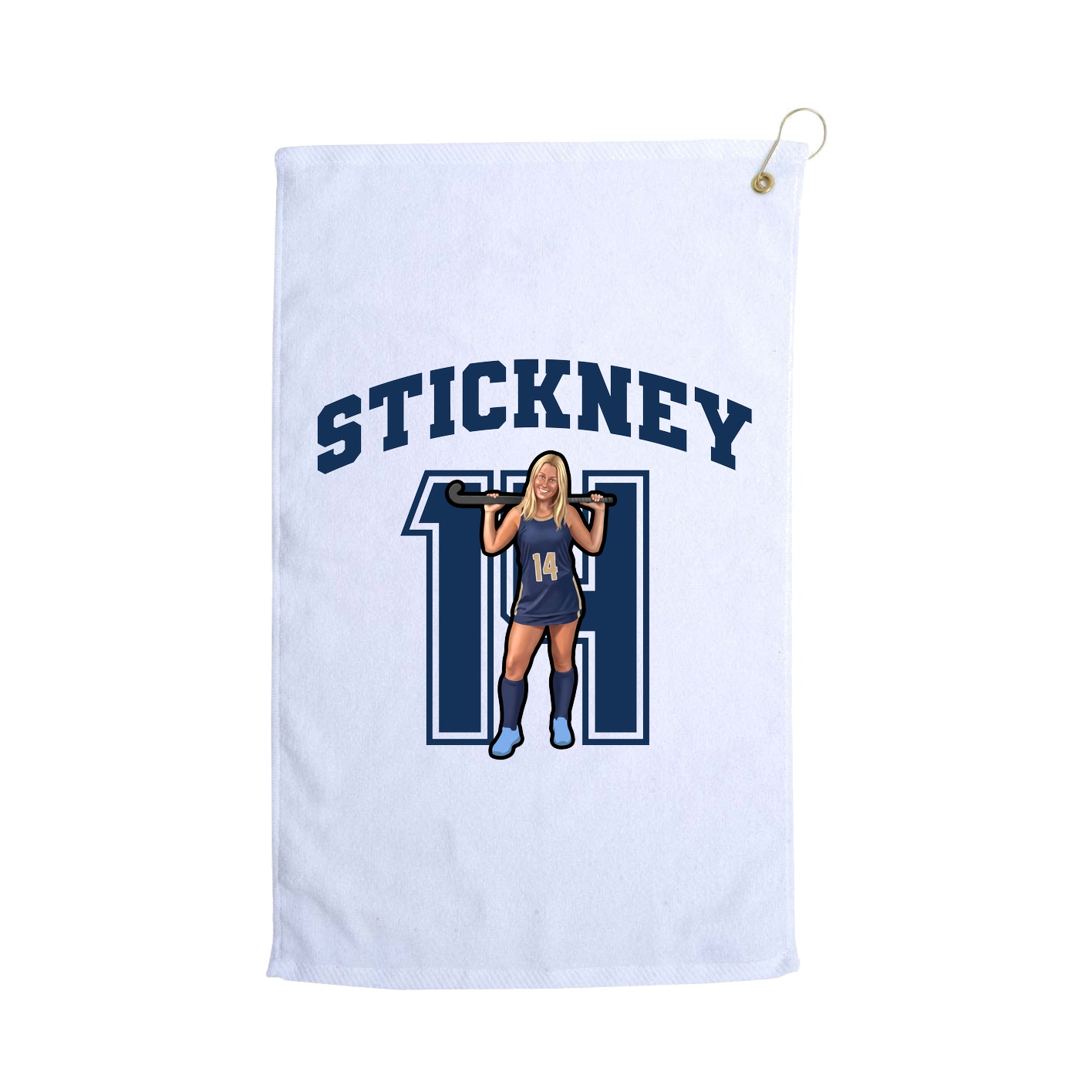 Golf Towel — Number in White