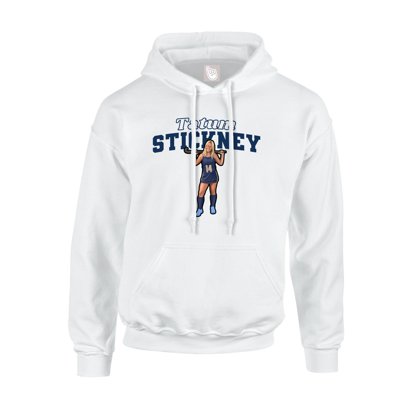 Hoodie — Name Arch in White