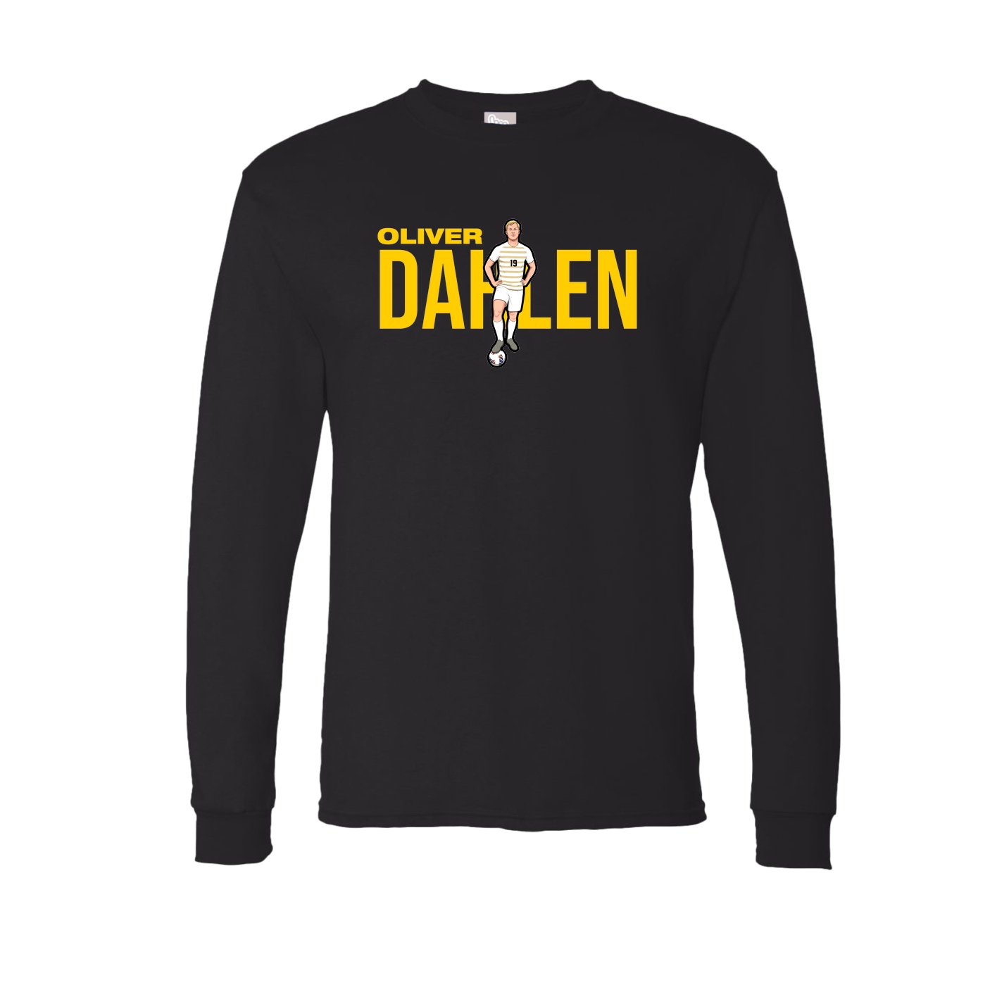 Long Sleeve Tee — Player Name in Black