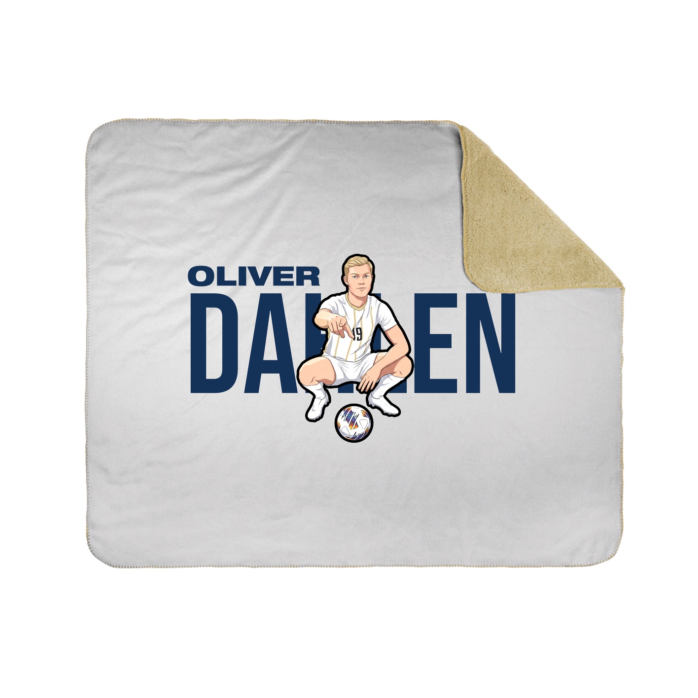 Throw Blanket — Player Name in White