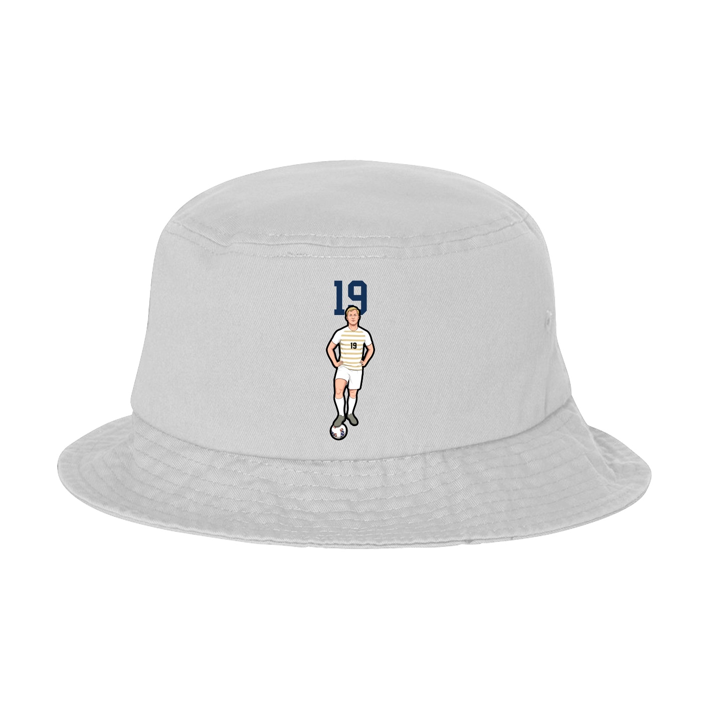 Bucket Cap — Number Top in White