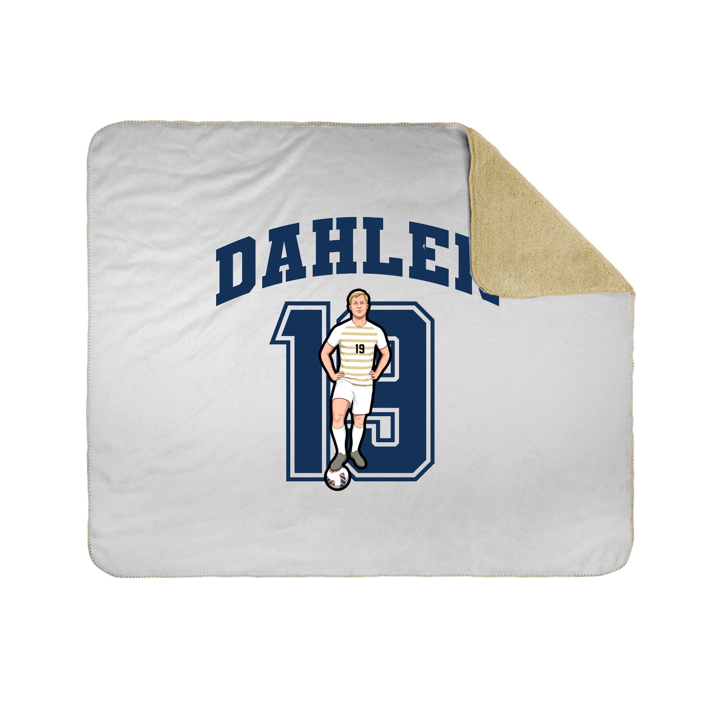Throw Blanket — Number in White