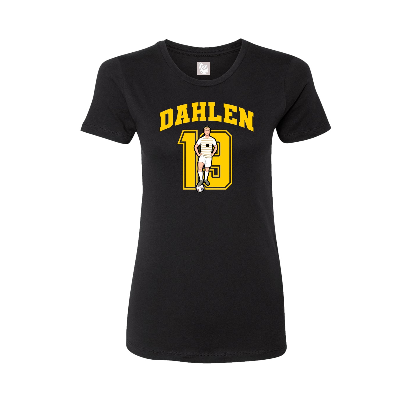 Fitted Women's Tee — Number in Black