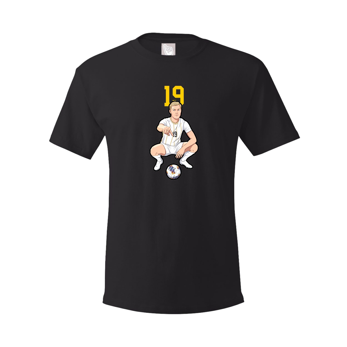 Youth Tee — Number Top in Black