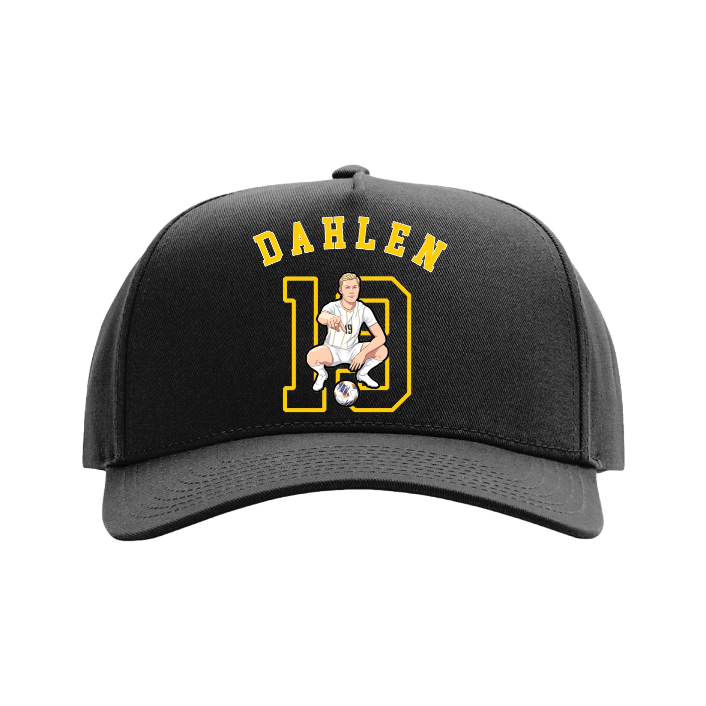 Full Fabric Five-Panel Champ Cap — Shirsey Arch in Black