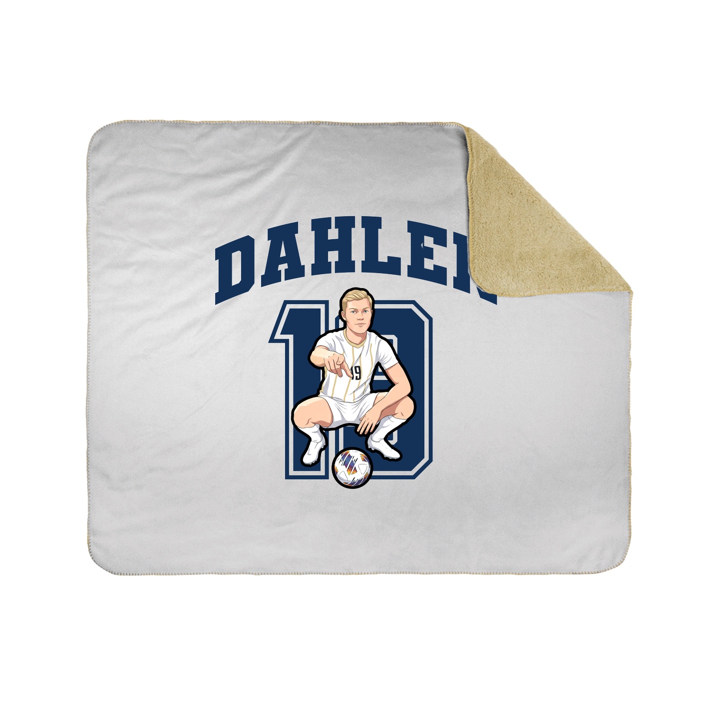 Throw Blanket — Number in White