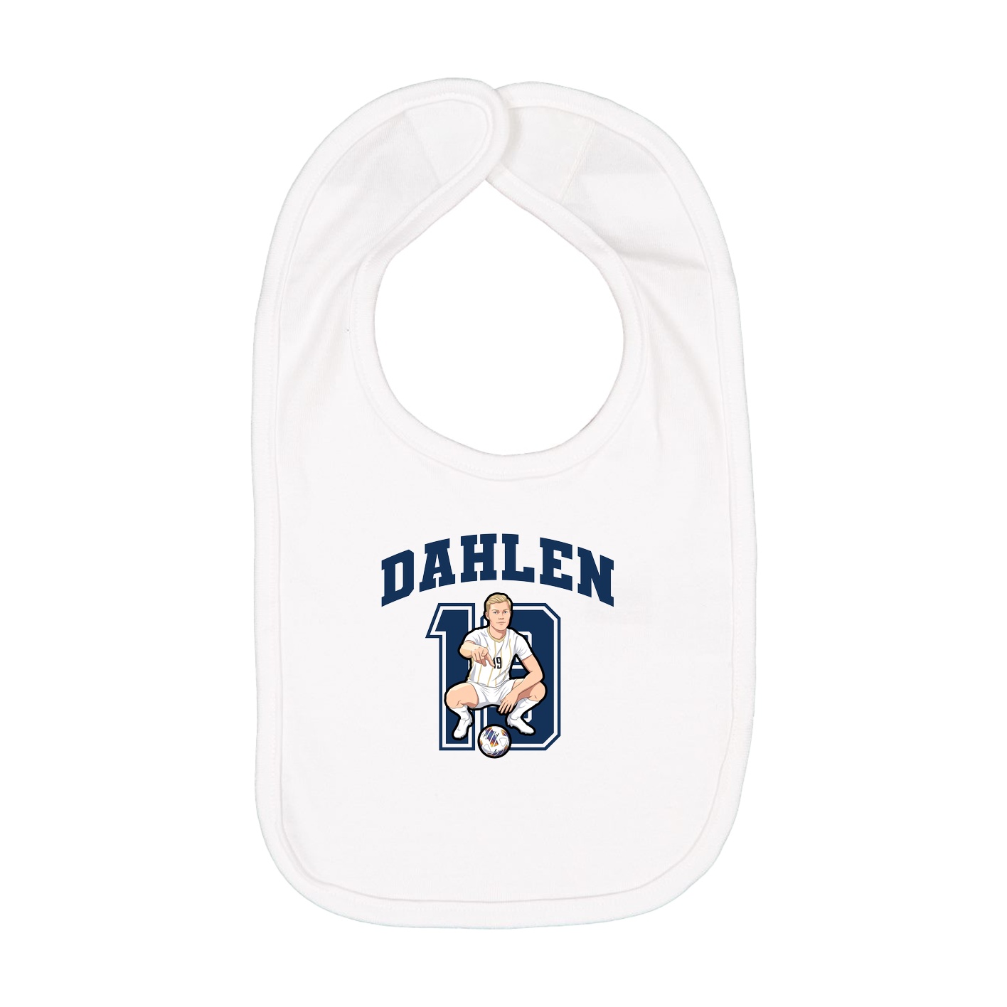 Infant Bib — Number in White