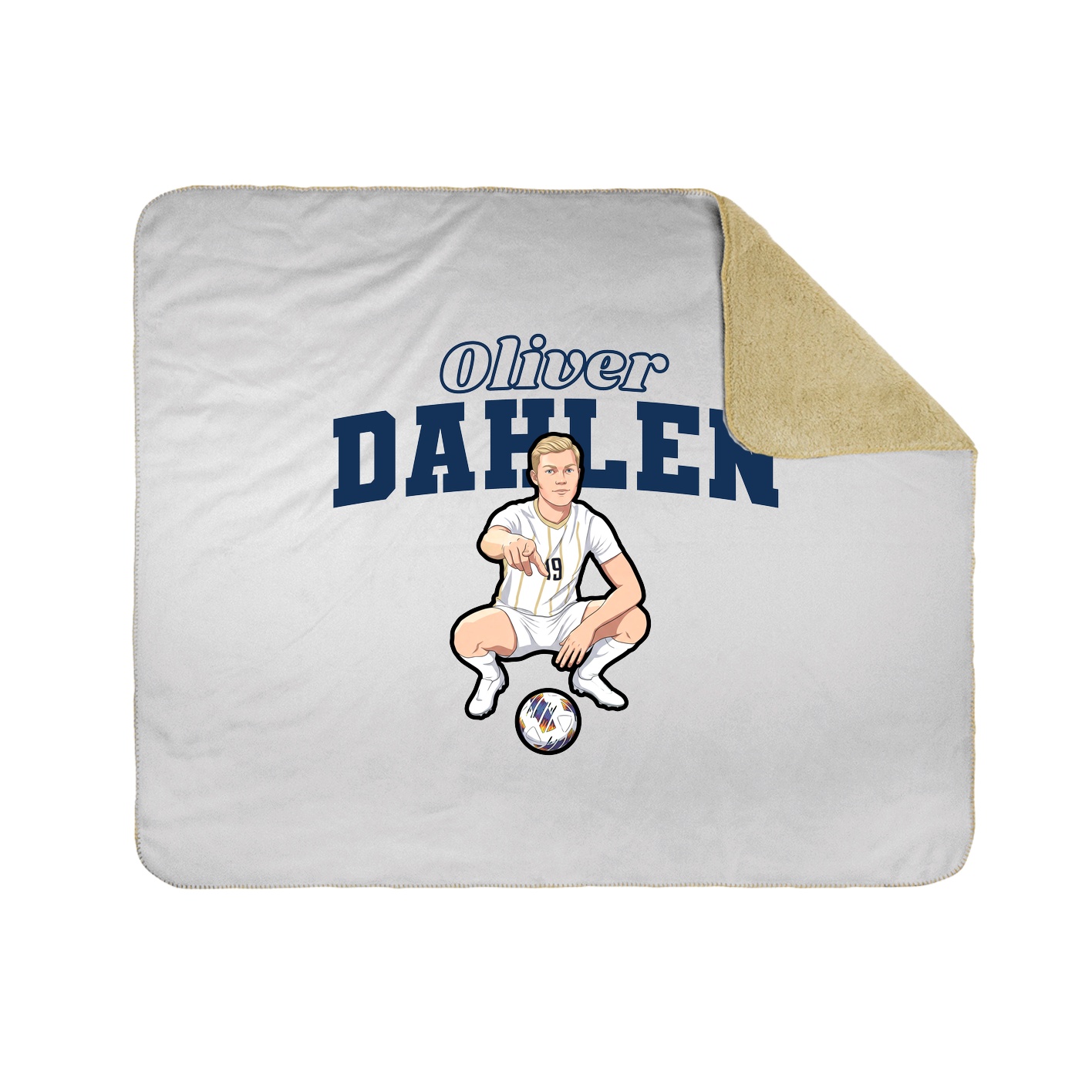 Throw Blanket — Name Arch in White
