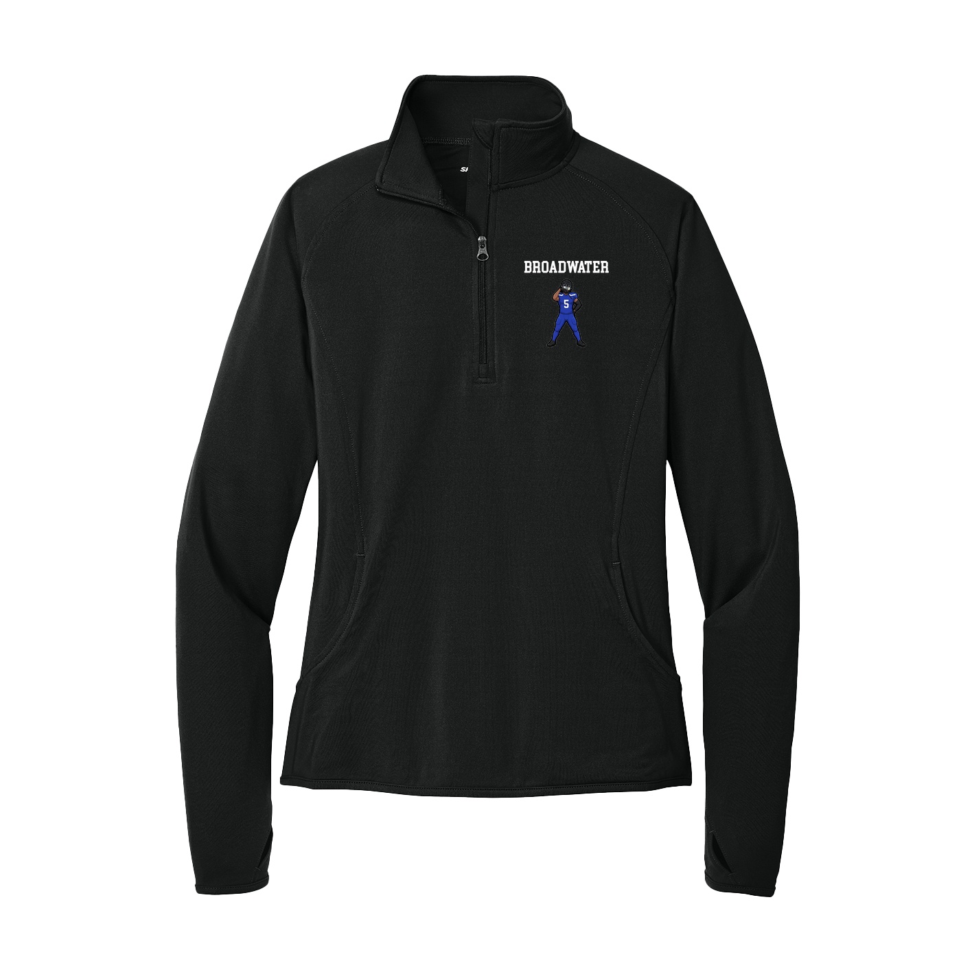 Women's Q-Zip Pullover — Shirsey in Black