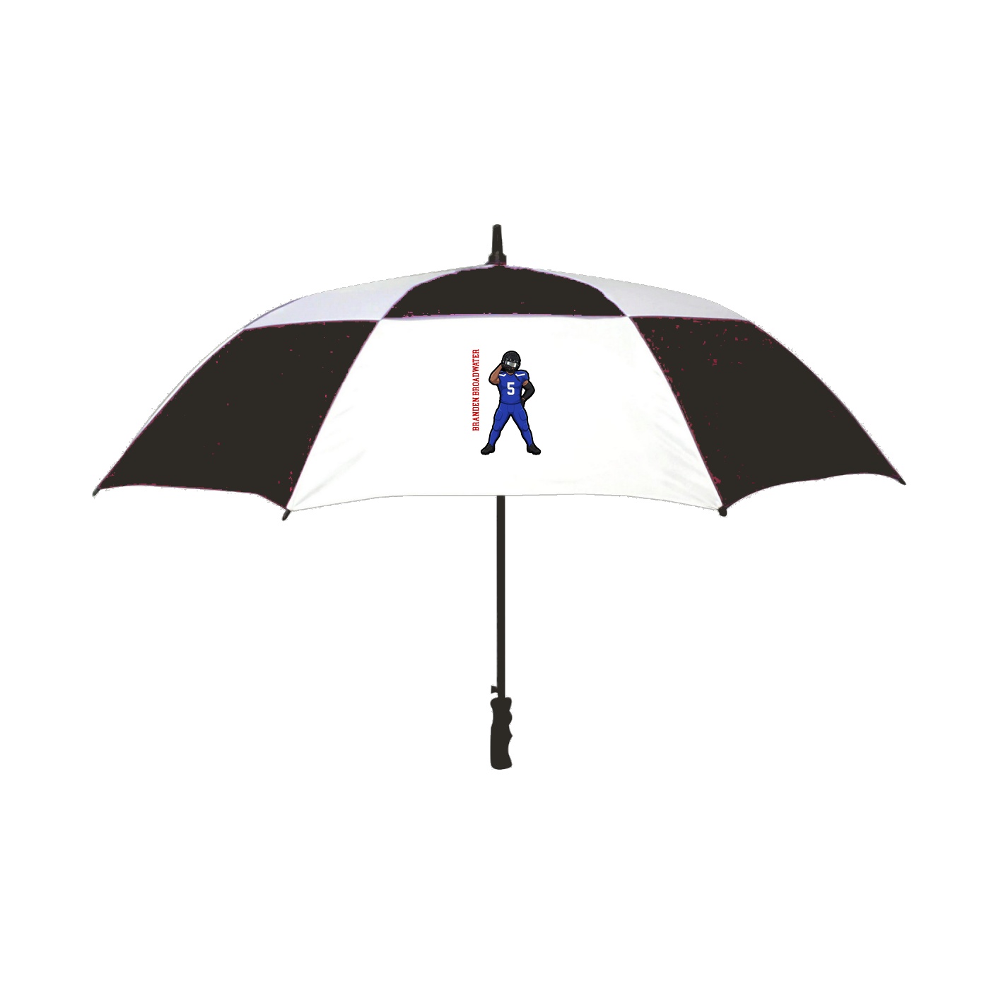 Golf Umbrella — Name Vertical in Black
