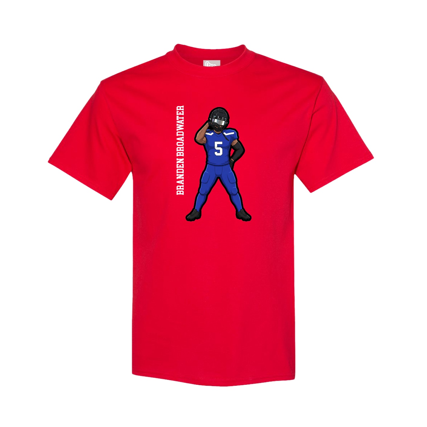 Tee — Name Vertical in Red