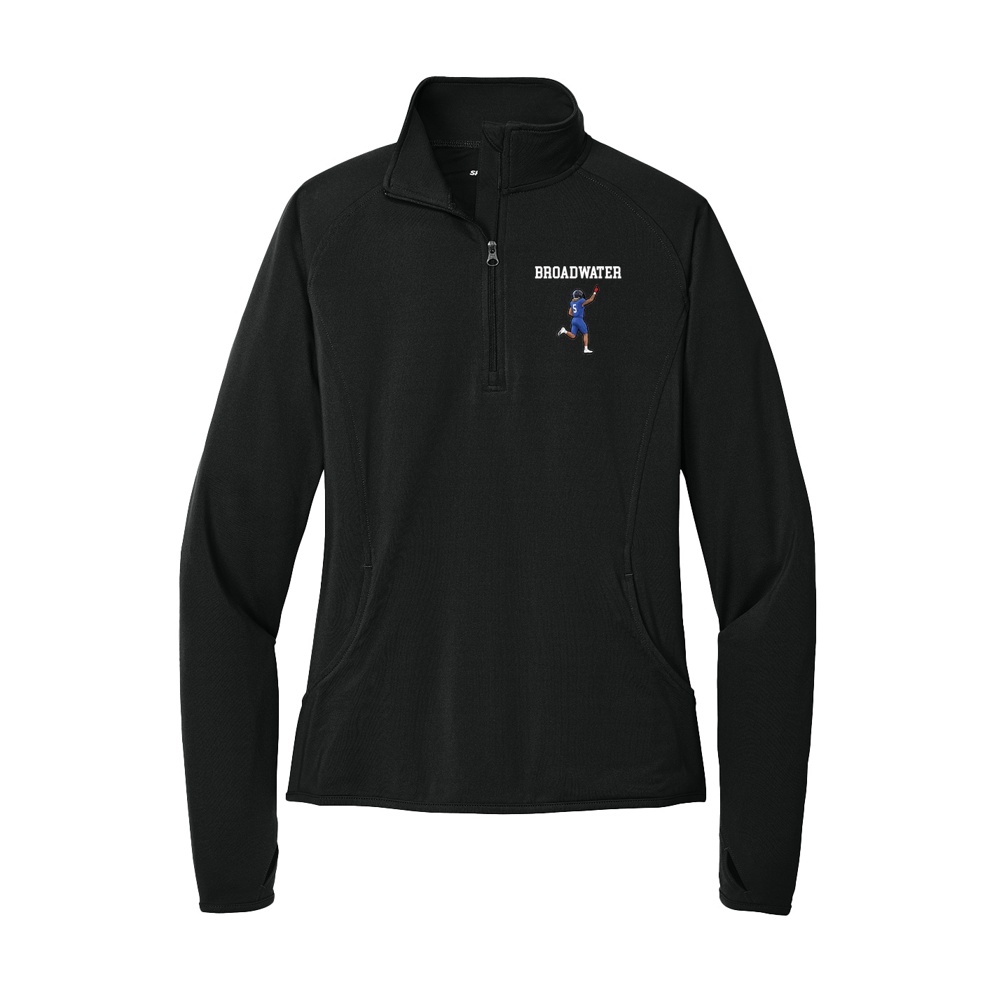Women's Q-Zip Pullover — Shirsey in Black