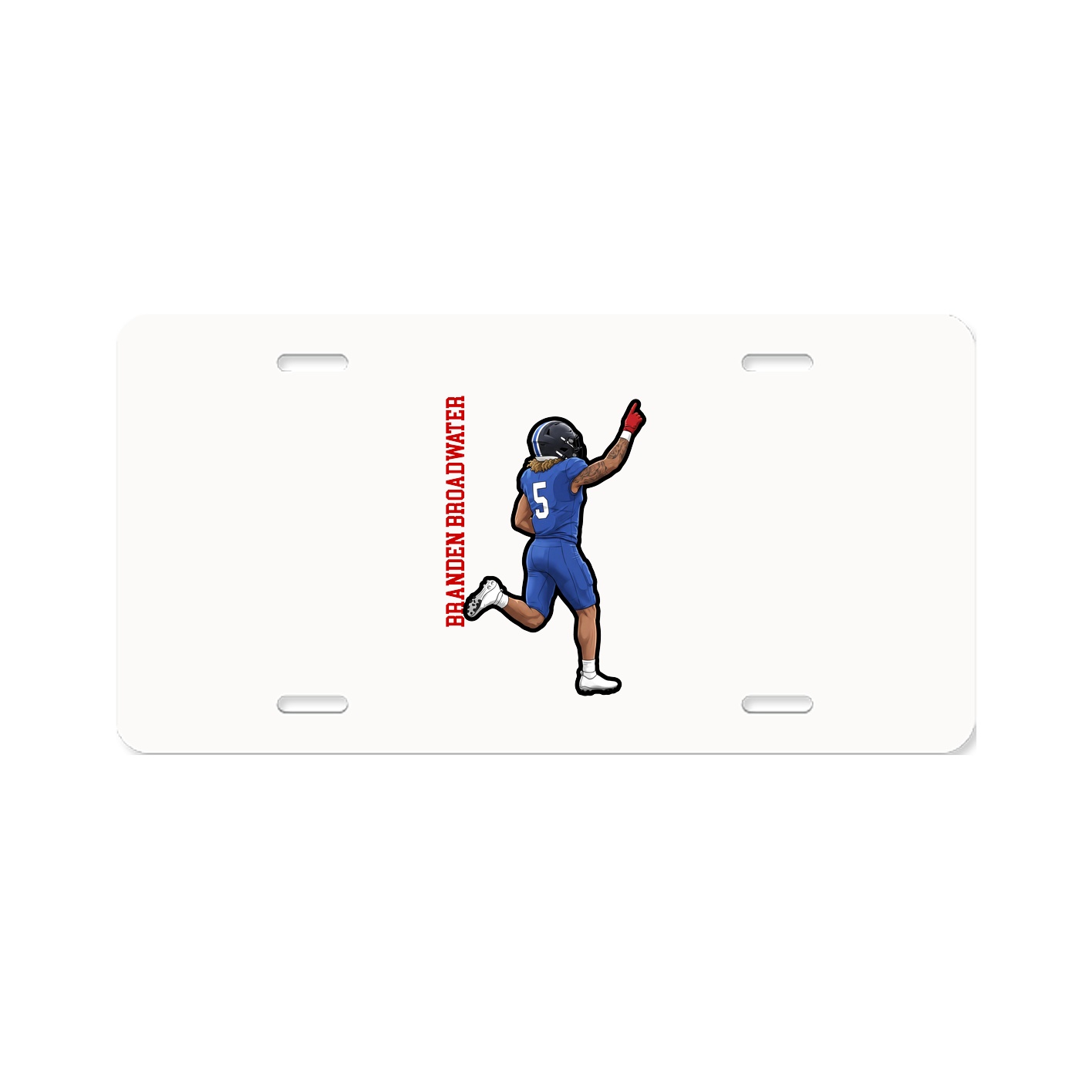 License Plate — Name Vertical in Classic