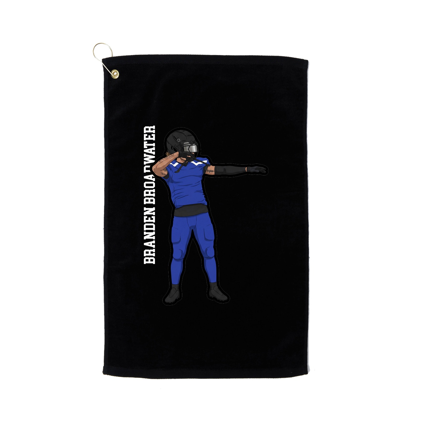 Golf Towel — Name Vertical in Black