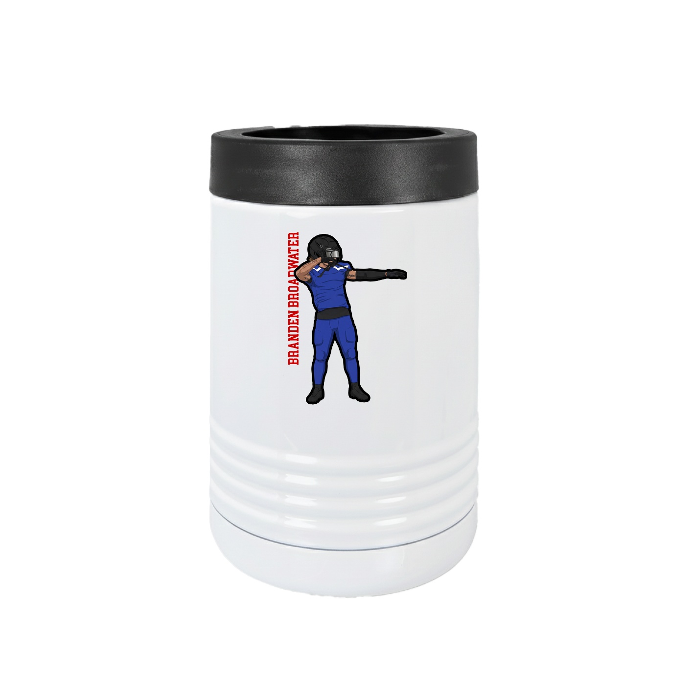Beverage Holder — Name Vertical in White