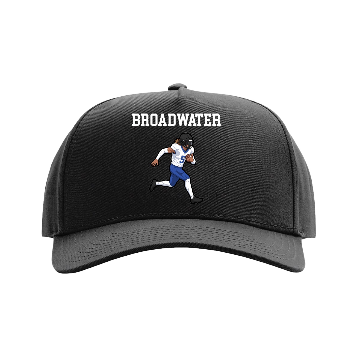 Full Fabric Five-Panel Champ Cap — Shirsey in Black