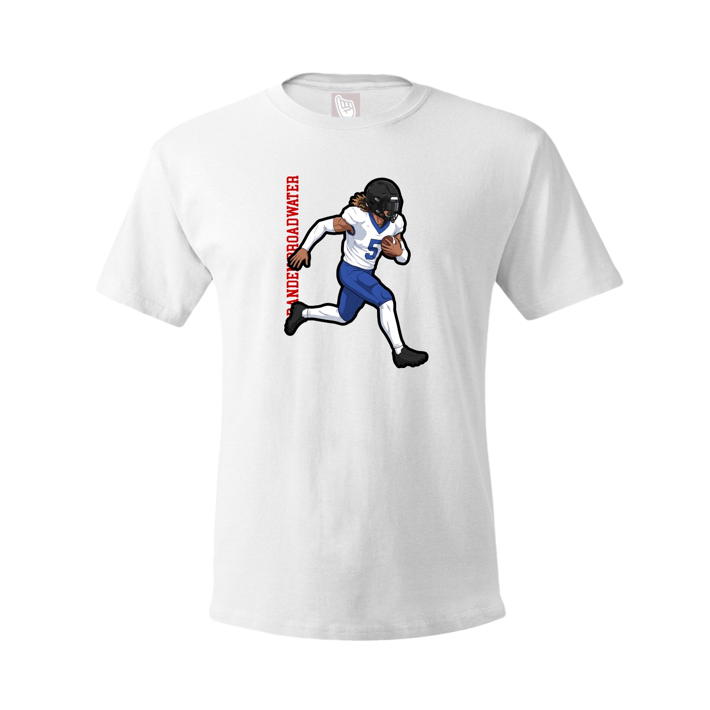 Youth Tee — Name Vertical in White